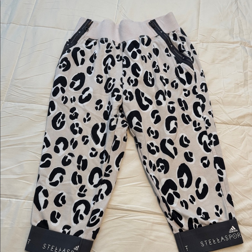 Adidas Stella McCartney Black and White Patterned Joggers